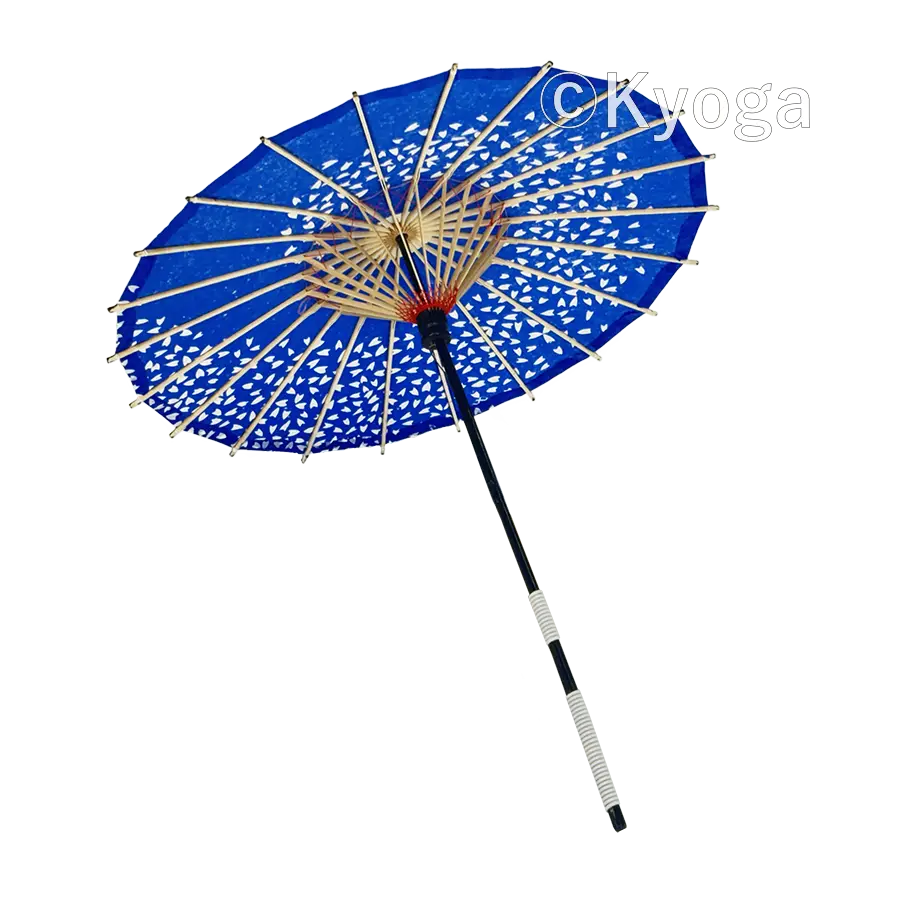 紙傘ー9 2本うずまき青　　　　着払い 和傘・野点傘専門店 恭雅】 唐傘 −唐傘 こども用傘 桜渦 青