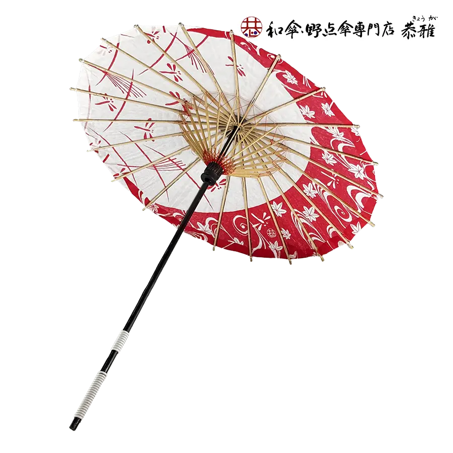 唐傘こども用傘　夕焼け小焼け　朱色