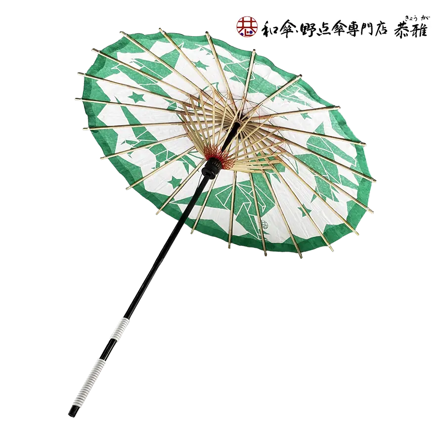 唐傘 子供用傘 折り紙恐竜 緑