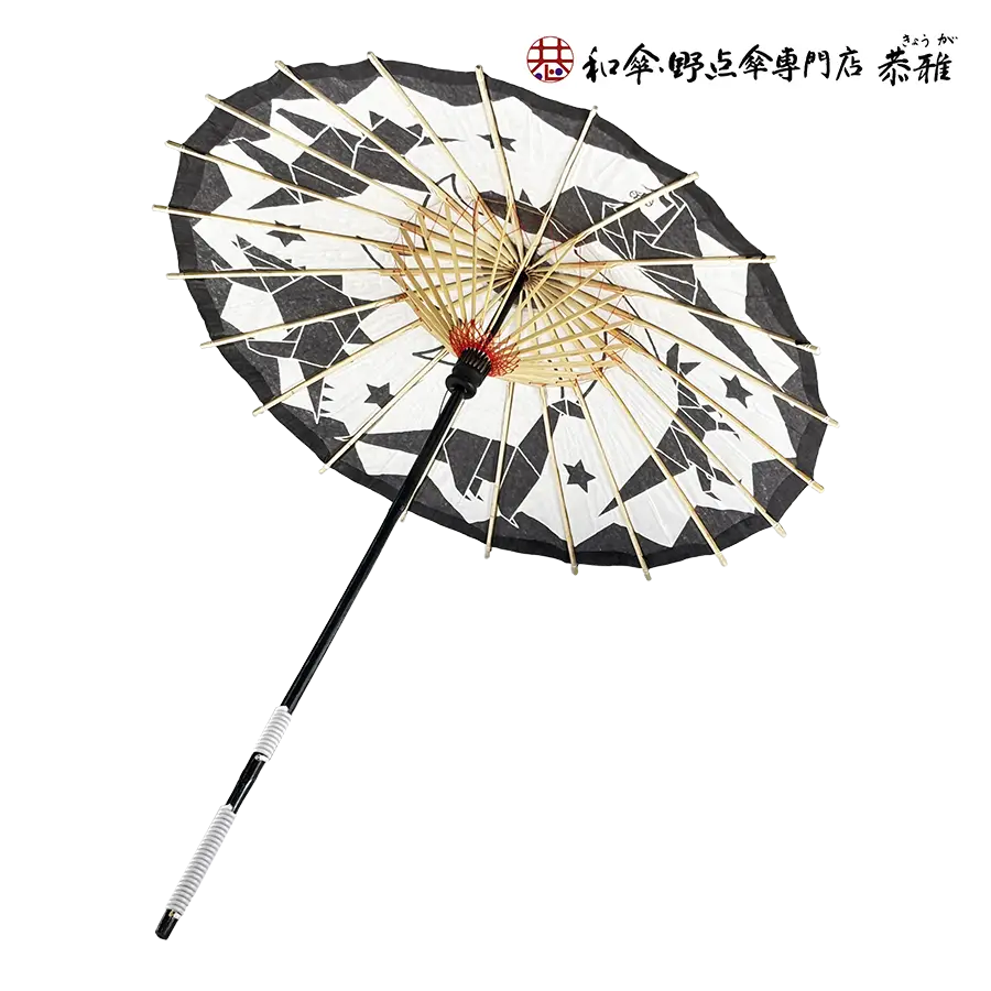 唐傘　子供用傘　折り紙恐竜　黒